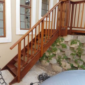 External Timber staircase and balustrade